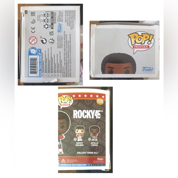 Rocky45 Set Apollo Creed 1178 Rocky Balboa 1177 Funko Pop New Box is damaged - Picture 5 of 5